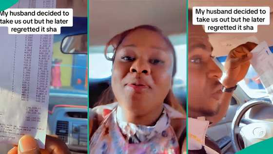 “Oblee”: Man fumes after spending over N100k for family outing, wife hails him in funny video