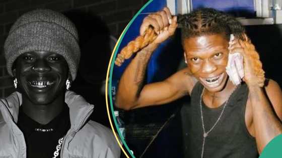 "Have you ever done that for me?" Mother cries in agony as son frames Seyi Vibez's artwork