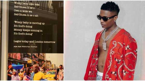 “In history books forever”: Nigerians react with pride to photo of Wizkid’s lyrics displayed at British museum