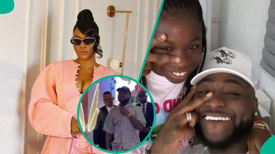Drama as Davido, Sophia Momodu reunite to celebrate Imade's 10th b'day in Lagos: "Social distancing"