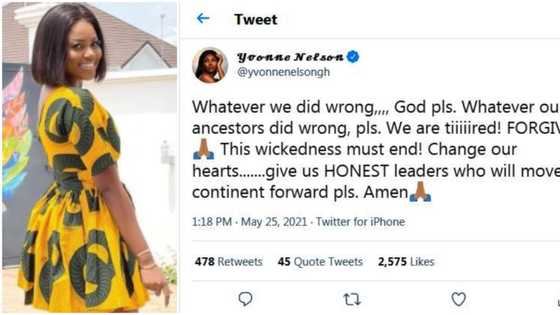 Actress Yvonne Nelson says heartfelt prayer for Africa, begs God to overlook sins of its ancestors