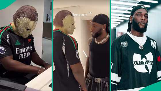 Burna Boy's reaction as producer Telz attempts to prank him trends: "You are lucky he no deck you"