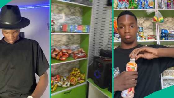 Funny young man takes over his mother’s provision shop, eats everything on sight