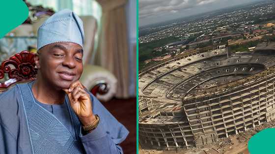 Aerial view of Bishop Oyedepo's 100,000 seater church elicits uproar: "Money dey where e dey"