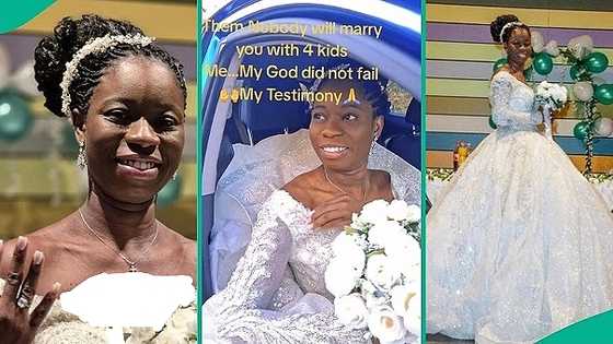 Single mum of 4 who was told that nobody will marry her ties knot in grand wedding ceremony