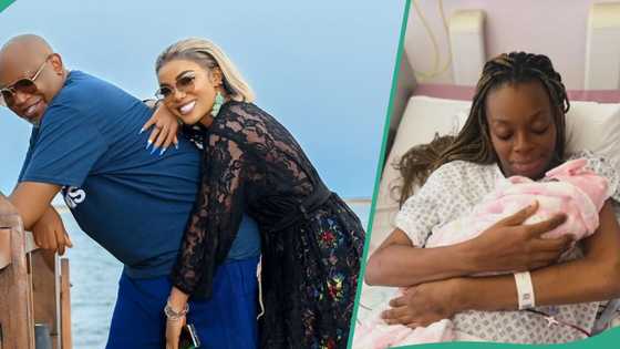 Adorable moment Iyabo Ojo's boo, Paulo met his grandchild for the first time trends: “Happy grandpa”