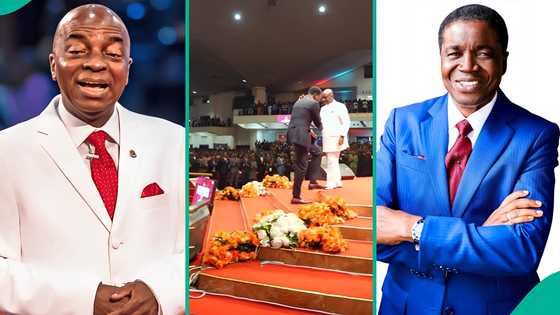 Video shows how Oyedepo introduced first son at Shiloh 2025, raises questions about Bishop Abioye