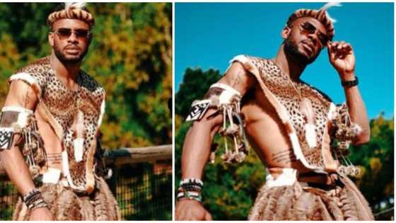 South African prince: BBNaija Cross shares photos in traditional ensemble