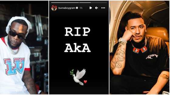 “I didn’t want you dead”: Burna Boy mourns AKA, gets emotional as he remembers how they didn’t get along