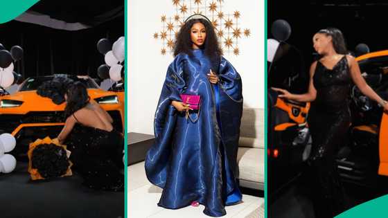 Drama as Mercy Eke is accused of paying only 40% for Lamborghini she unveiled in exposed messy chat