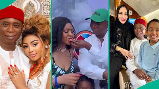 Drama As Ned Nwoko Feeds Wives From Same Cake, Video Sparks Harsh Comments: “Can Never Be Me”