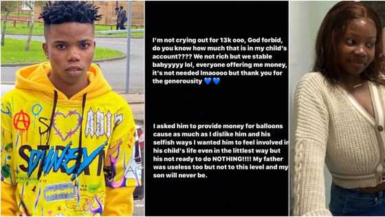Singer Lyta's baby mama calls him out, says he can't afford N13k to buy balloons for son's birthday