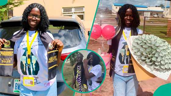 FUOYE graduating student honours keke driver dad at school park during sign out, video goes viral