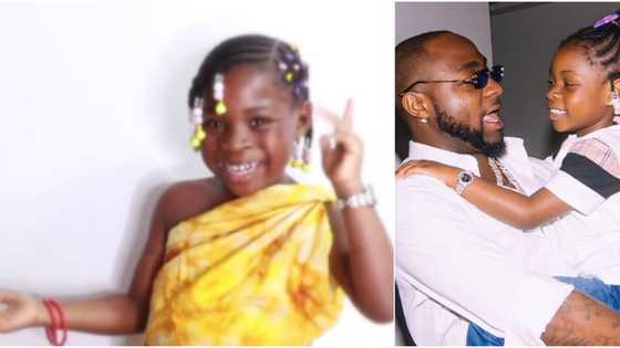 My smart princess: Davido describes Imade as she educates followers on 5 facts about Africa