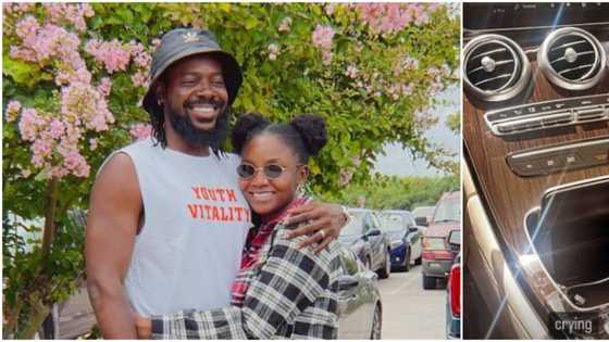 "I'm crying": Simi emotional as Adekunle Gold buys new car for her, shares video, photo of plush interiors