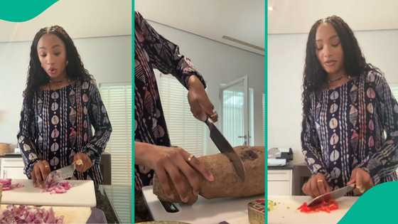 Billionaire’s daughter Temi Otedola shares cooking video, peeps rate her: “So she no sabi cook”