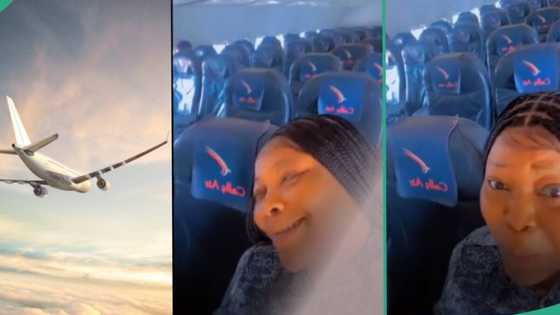 "That's crazy": Nigerian lady shares experience after boarding aeroplane with just 5 passengers