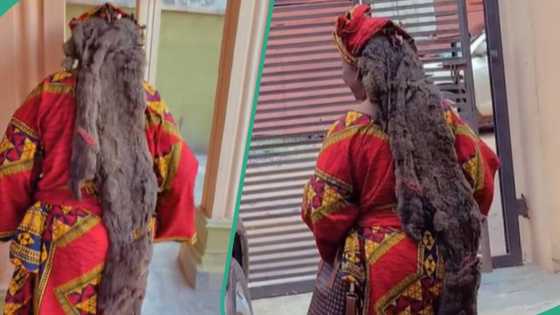 "Bone straight or bone dada?" Grandma shows off her weird hairstyle, amazes netizens, video trends