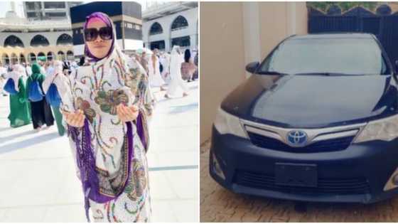 Matar Marigayi Alaafin Na Oyo Ta Dawo Daga Saudiyya Kawai Sai Ta Tarar Da Kyautar Mota Daga Wani Bawan Allah