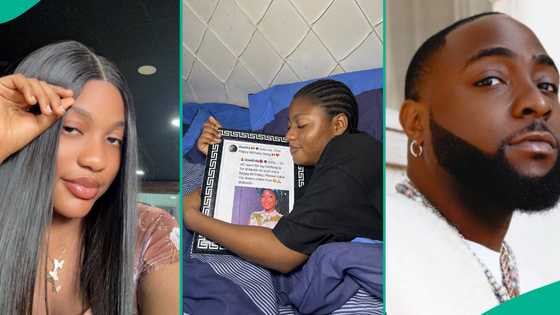 Lady makes picture frame of Davido’s message after singer sent her birthday wishes