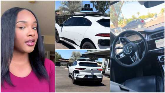 "You have faith girl": Lady orders taxi, car arrives without driver, she taps on screen & it moves by itself