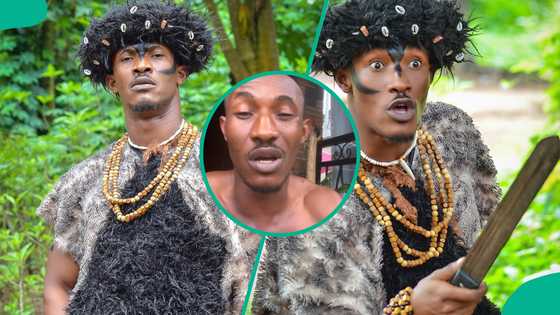 Gideon Okeke calls out wardrobe team over skin rashes after wearing epic costume on set: "Wash it"