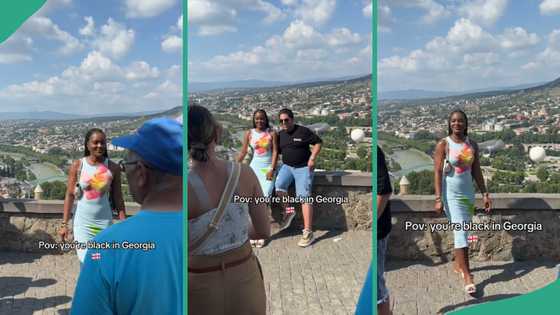 Nigerian lady in Georgia catches White people's attention with her beauty and fine skin