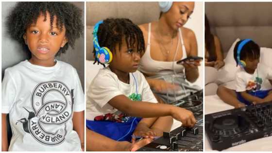 Starboy way: Wizkid's youngest son Zion shows off his DJ skills in new video