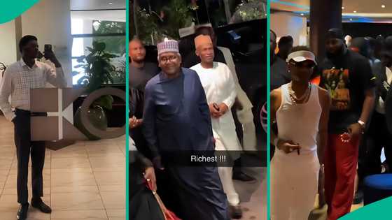 Man who works at Eko Hotel posts rare video of Aliko Dangote, Wizkid, Davido, Burna Boy and others