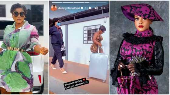Excitement as BBNaija’s Phyna lands in Asaba, set to feature in Destiny Etiko's new movie, video trends