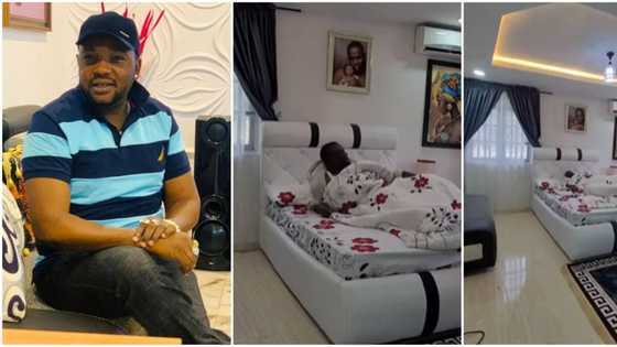 "You want us to see your AC and white bed?" Actor Yomi Fabiyi puts his 'bedroom' on full display for the world