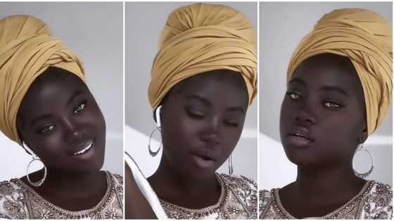 Lady with attractive black skin picks Buga by Kizz Daniel, mimes it nicely, video causes stir on social media