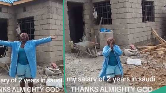 After saving her salary for 2 years, lady returns home and builds stylish house, video emerges