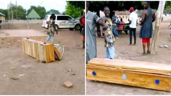 "It is not beautiful": Benue family rejects casket brought by son-in-law for their mother's burial