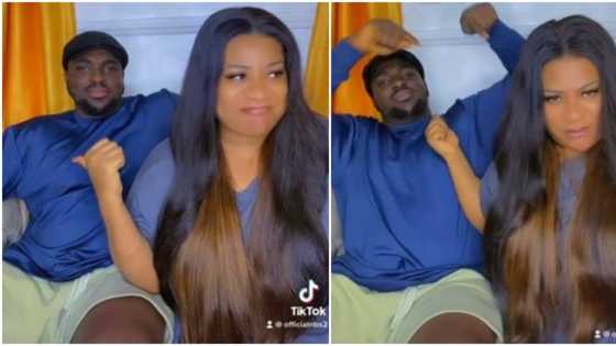 "Una just confuse": Nkechi Blessing and younger lover play couple's game in adorable video