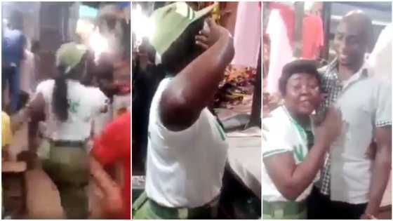 'Corper' goes to market, salutes brother who dropped out so she can become a graduate, video goes viral