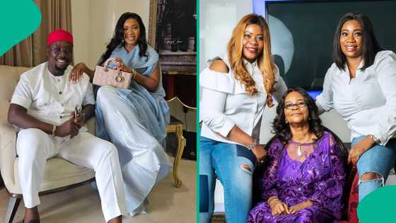 Obi Cubana shares family photos with late mum, speaks on how they are faring: "Thank God for unity"