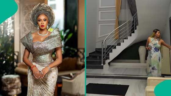May Edochie shows off interior of her mansion, fans react: "Na this place Judy Austin dey eye"