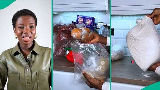 UK-based lady shares amount she spent to ship foodstuffs from Nigeria, people react to video