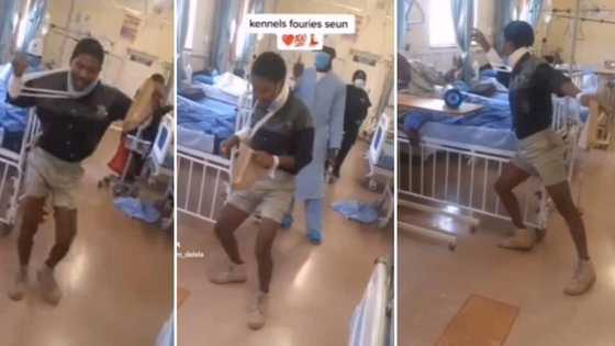 Discharged man causes stir in hospital ward, whines waist softly as he dances in video, stuns nurse & patients