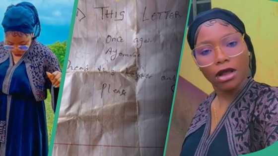 “The boy get fine handwriting”: Lady shares the love letter her sister receives from admirer