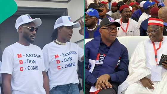 NDC convention: 2Baba's wife Natasha Osawaru drums support for Peter Obi, Kwankwaso