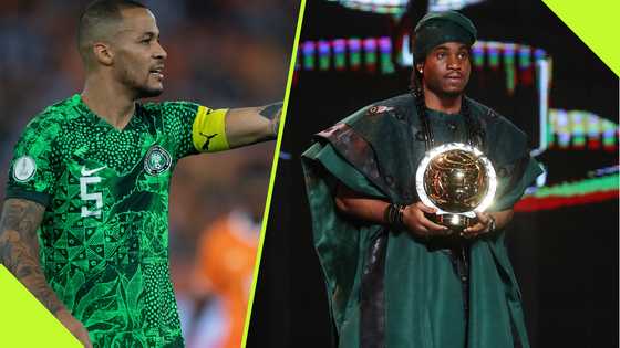 Super Eagles captain Ekong reacts as Ademola Lookman wins CAF POTY award