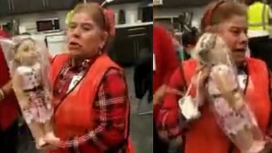 Adorable video shows joyous moment a woman who never had a doll finally received one at old age