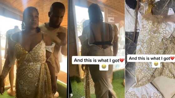 "Which kind wedding gown be this?" Bride-to-be in tears after wearing dress at tailor's shop, video trends