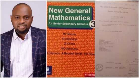 Nigerian man shows off amazing 1997 WAEC results he got after reading New General Mathematics textbook twice