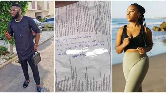 "Shooting her shot": Photo emerges as Abuja big girl proudly asks cute man out, drops phone number on his car