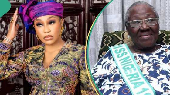 "Well Wishes": Rita Dominic celebrates 1st Miss Nigeria, Grace Oyelude as she marks 93rd birthday