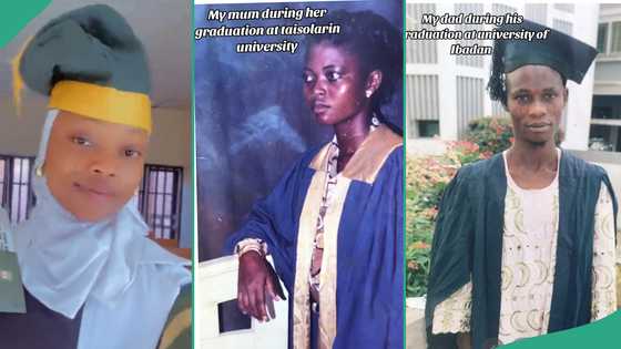 Kwara State University student shares throwback photos of her parents' graduation from school