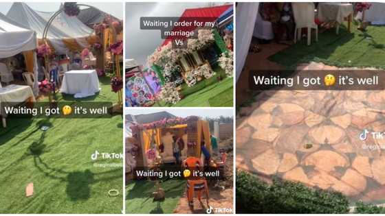 She spent N110k: Nigerian lady shares video of the rubbish decoration she got for her wedding, causes a stir